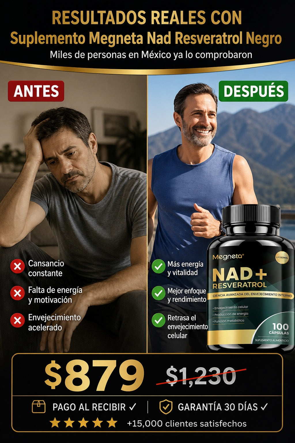 Suplemento Megneta Nad Resveratrol Negro - imagen 4