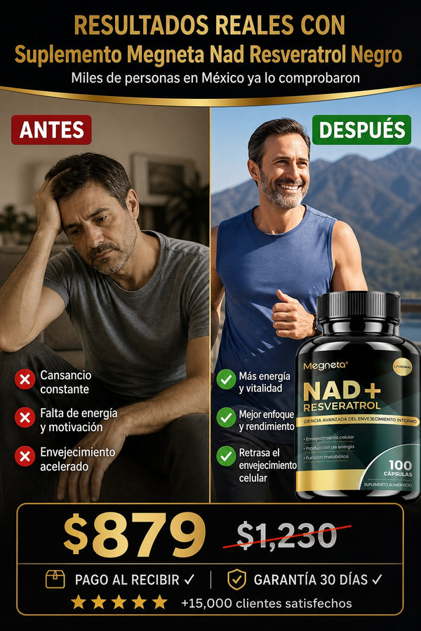 Suplemento Megneta Nad Resveratrol Negro - imagen 4