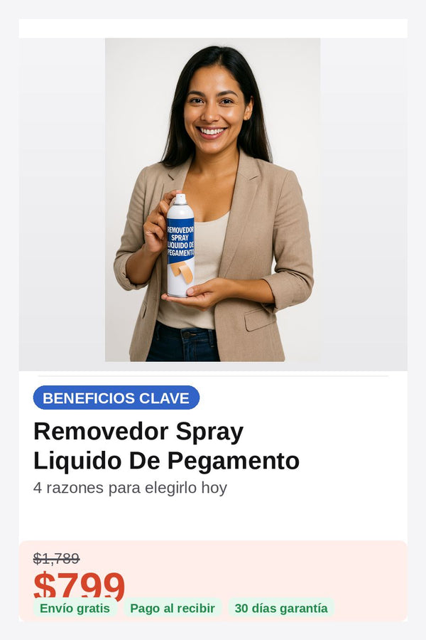 Removedor Spray Liquido De Pegamento — beneficios