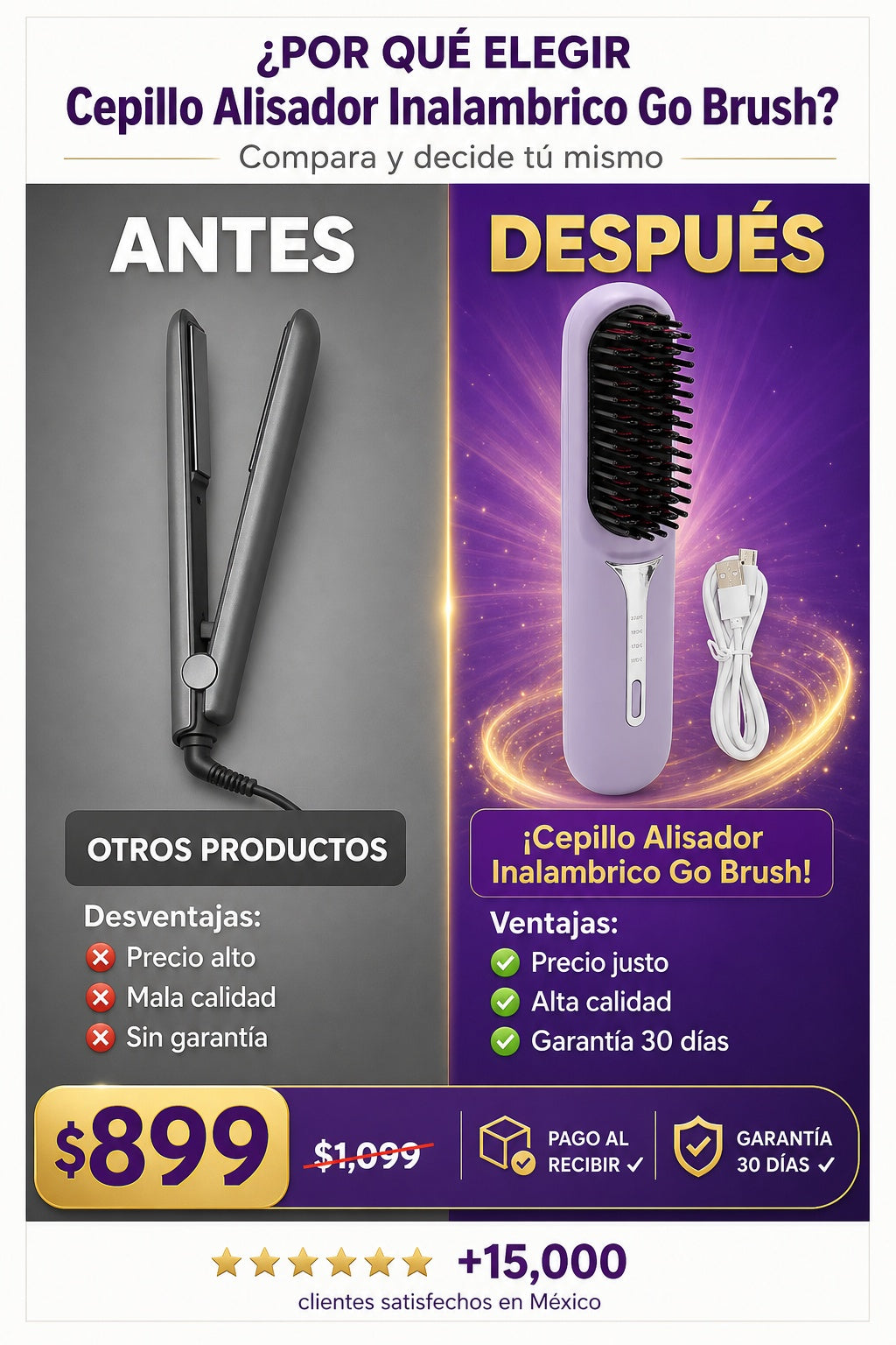 Cepillo Alisador Inalambrico Go Brush - imagen 4