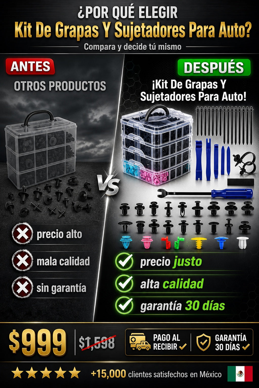Kit De Grapas Y Sujetadores Para Auto - imagen 4