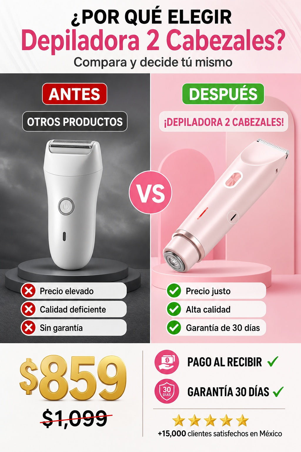 Depiladora 2 Cabezales - imagen 4