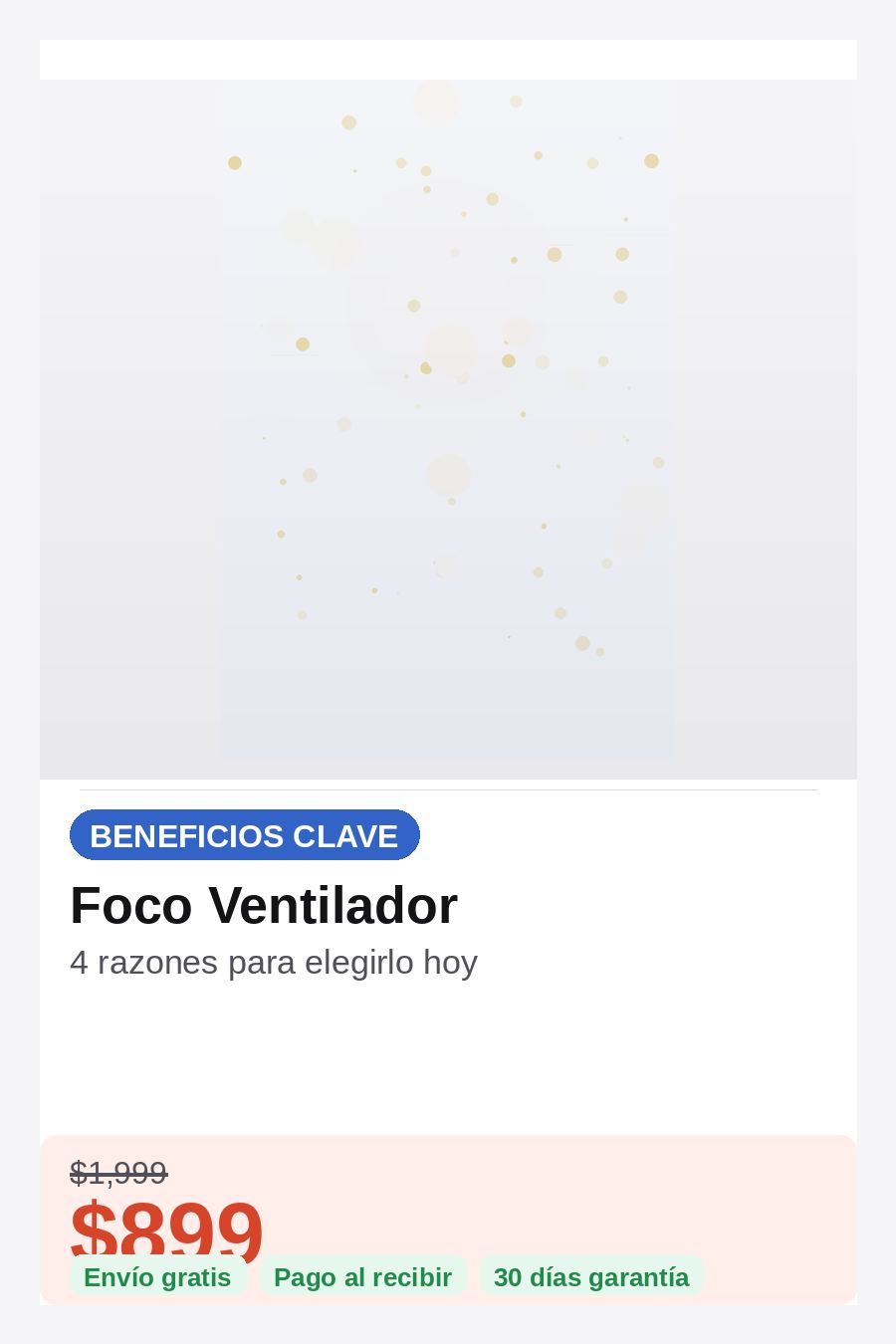 Foco Ventilador — beneficios