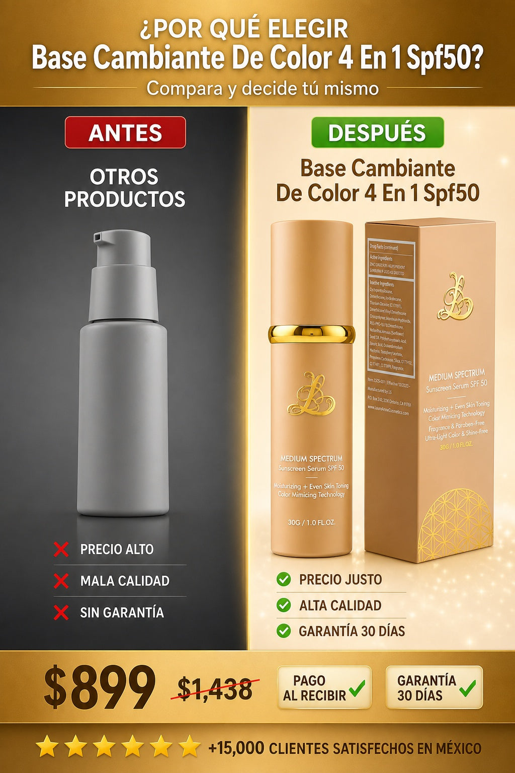 Base Cambiante De Color 4 En 1 Spf50 - imagen 4