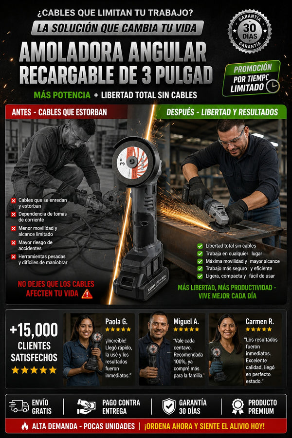 Amoladora Angular Recargable De 3 Pulgad - imagen 4