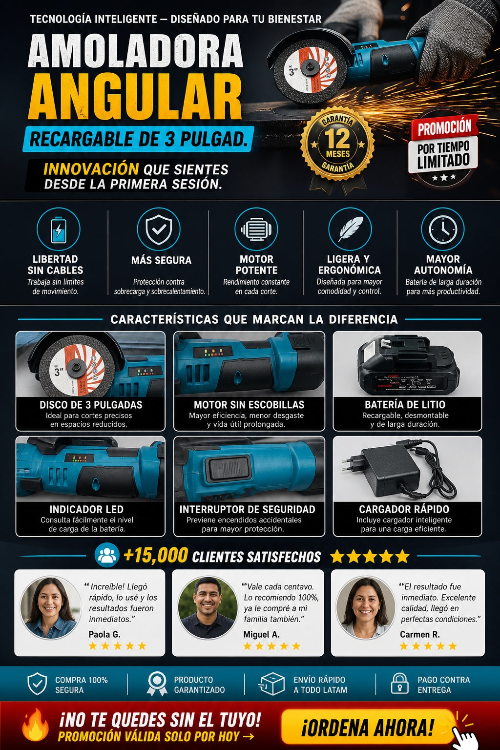 Amoladora Angular Recargable De 3 Pulgad - imagen 5