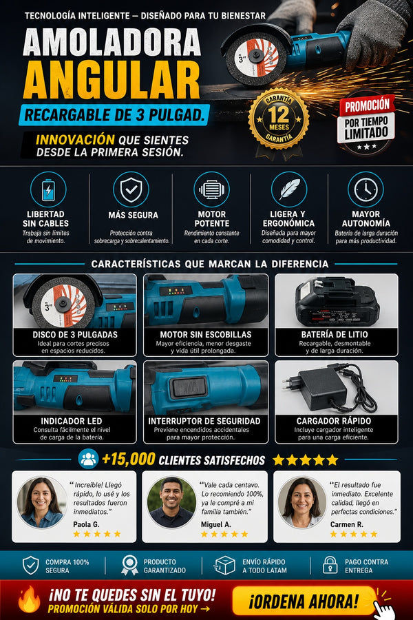Amoladora Angular Recargable De 3 Pulgad - imagen 5