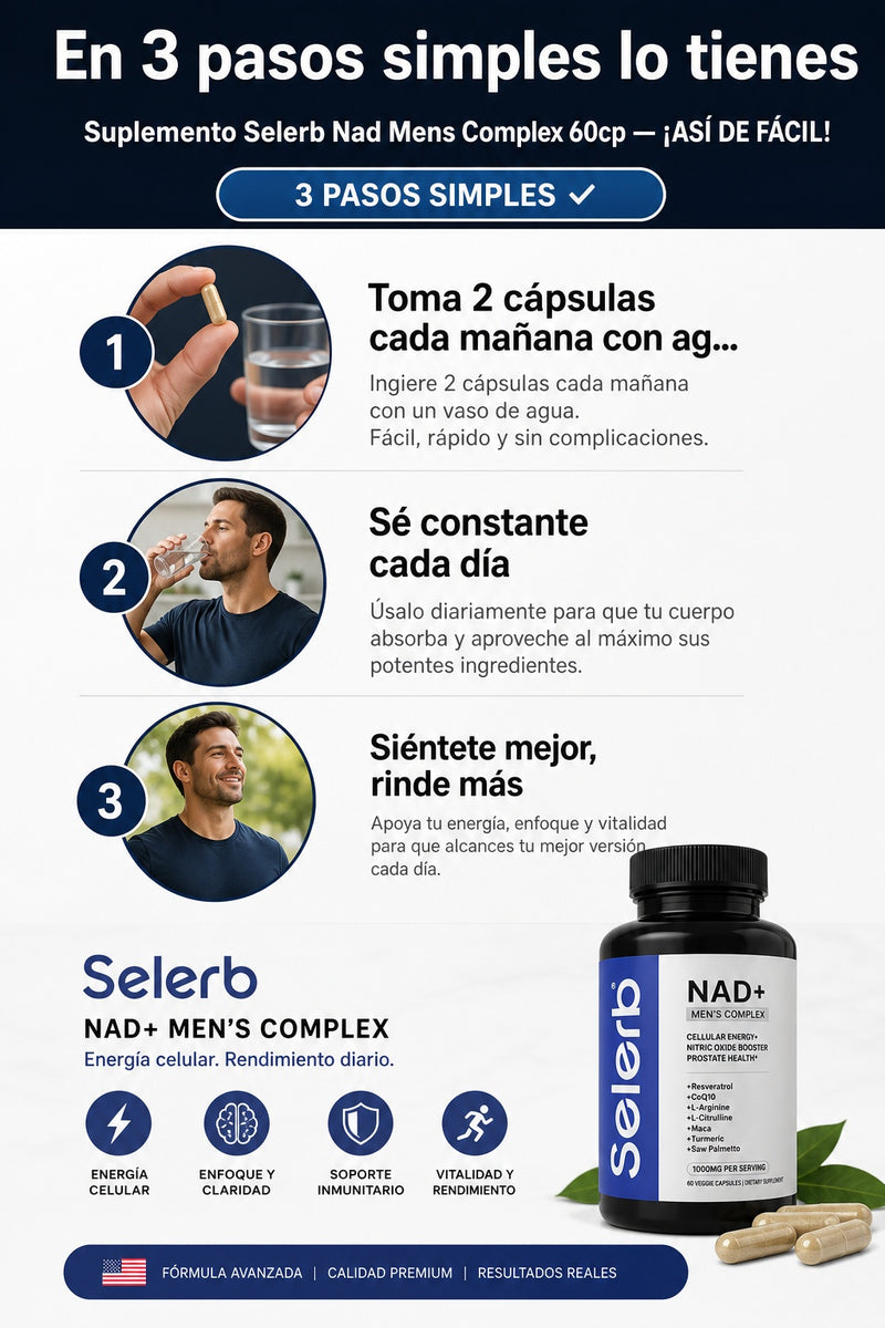 Suplemento Selerb Nad Mens Complex 60cp - sección 5