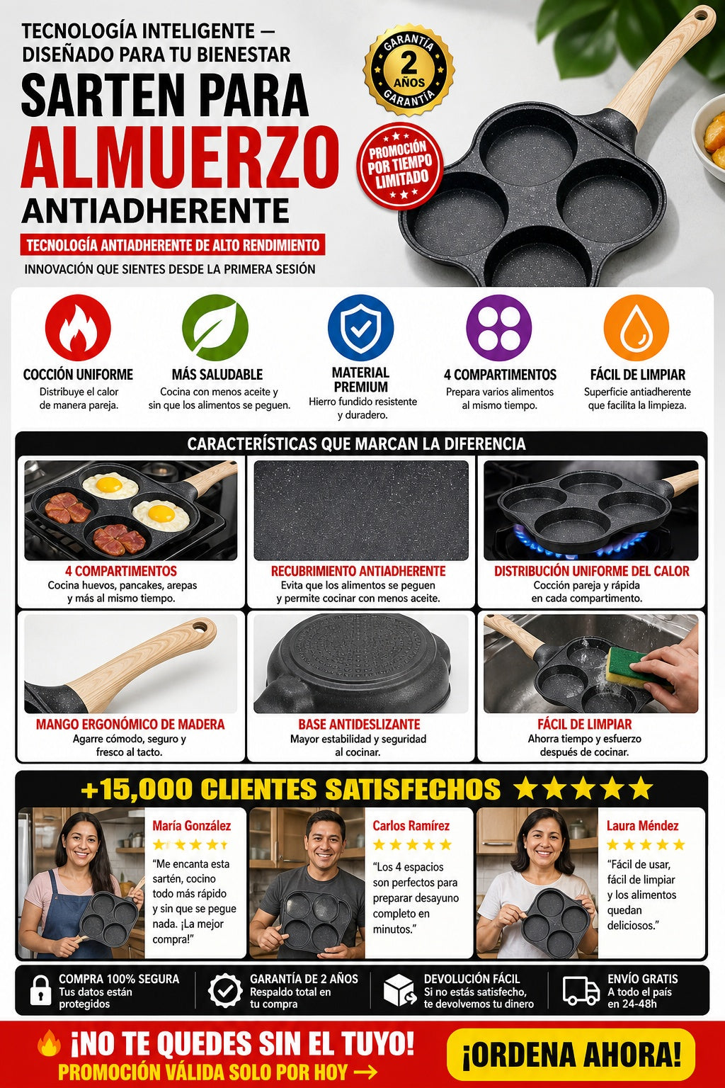Sarten Para Almuerzo Antiadherente - imagen 5