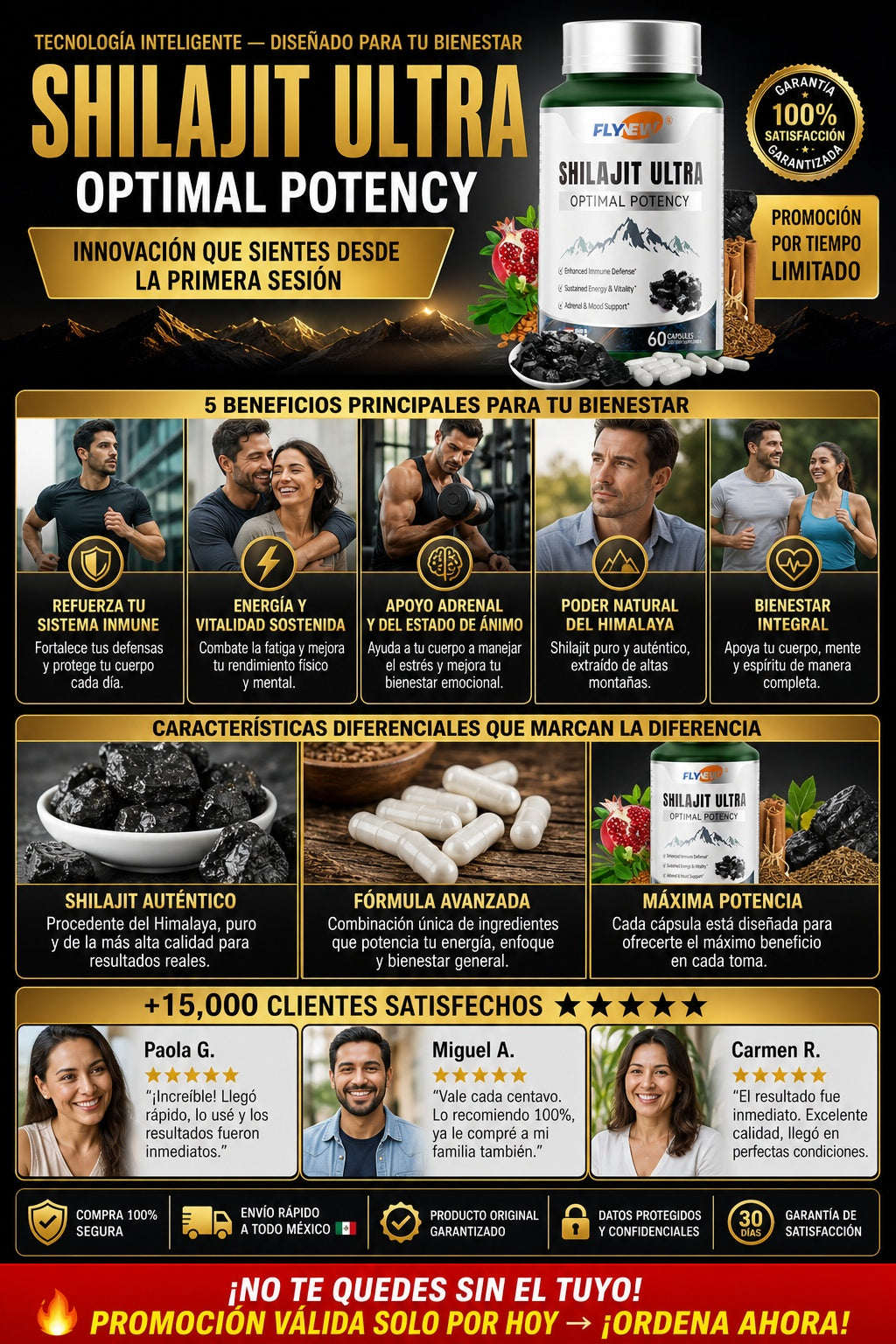 Shilajit Ultra Flynew 60 Capsulas - imagen 5