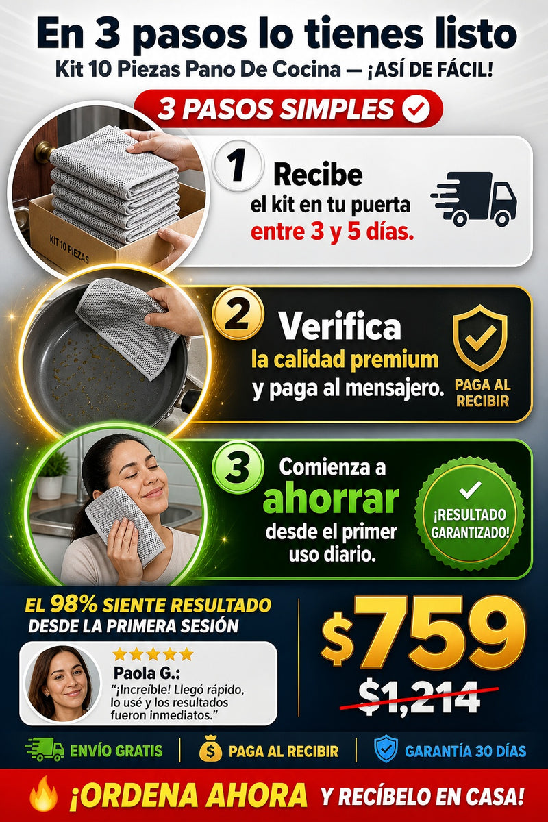 Kit 10 Piezas Pano De Cocina - sección 5