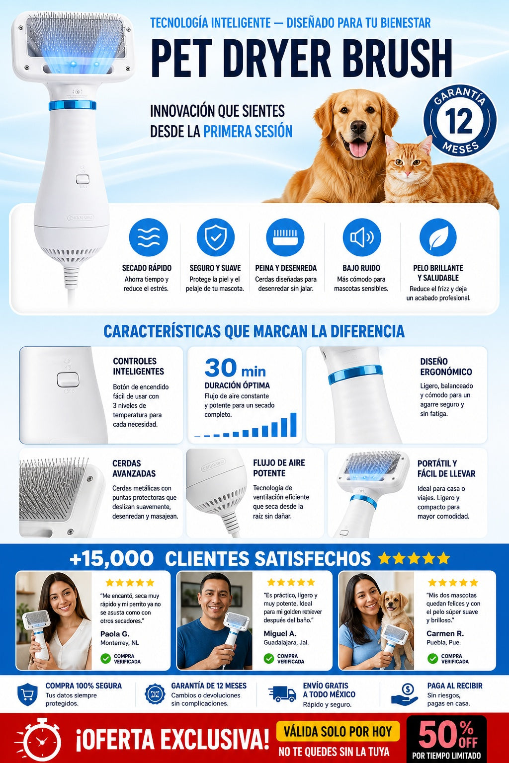 Cepillo Secador Para Mascotas - imagen 5