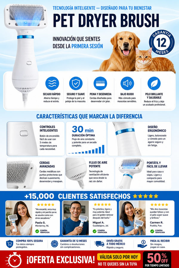 Cepillo Secador Para Mascotas - imagen 5