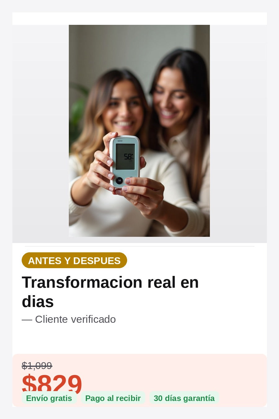 Glucometro Digital Blood Mati — antes-despues