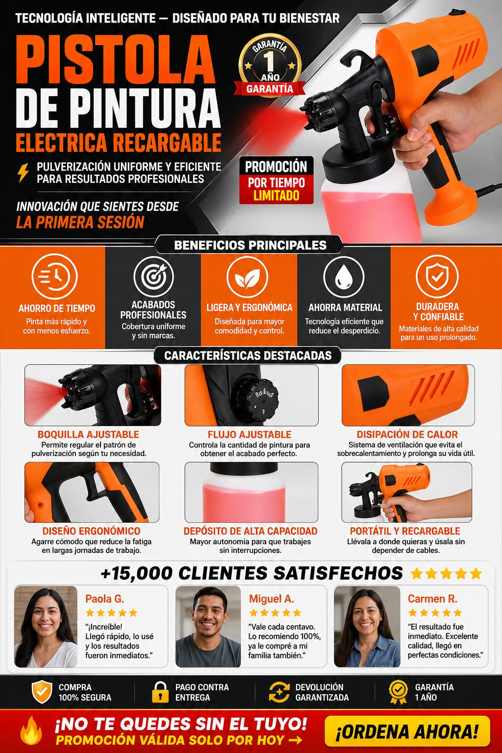 Pistola De Pintura Electrica Recargable - imagen 5