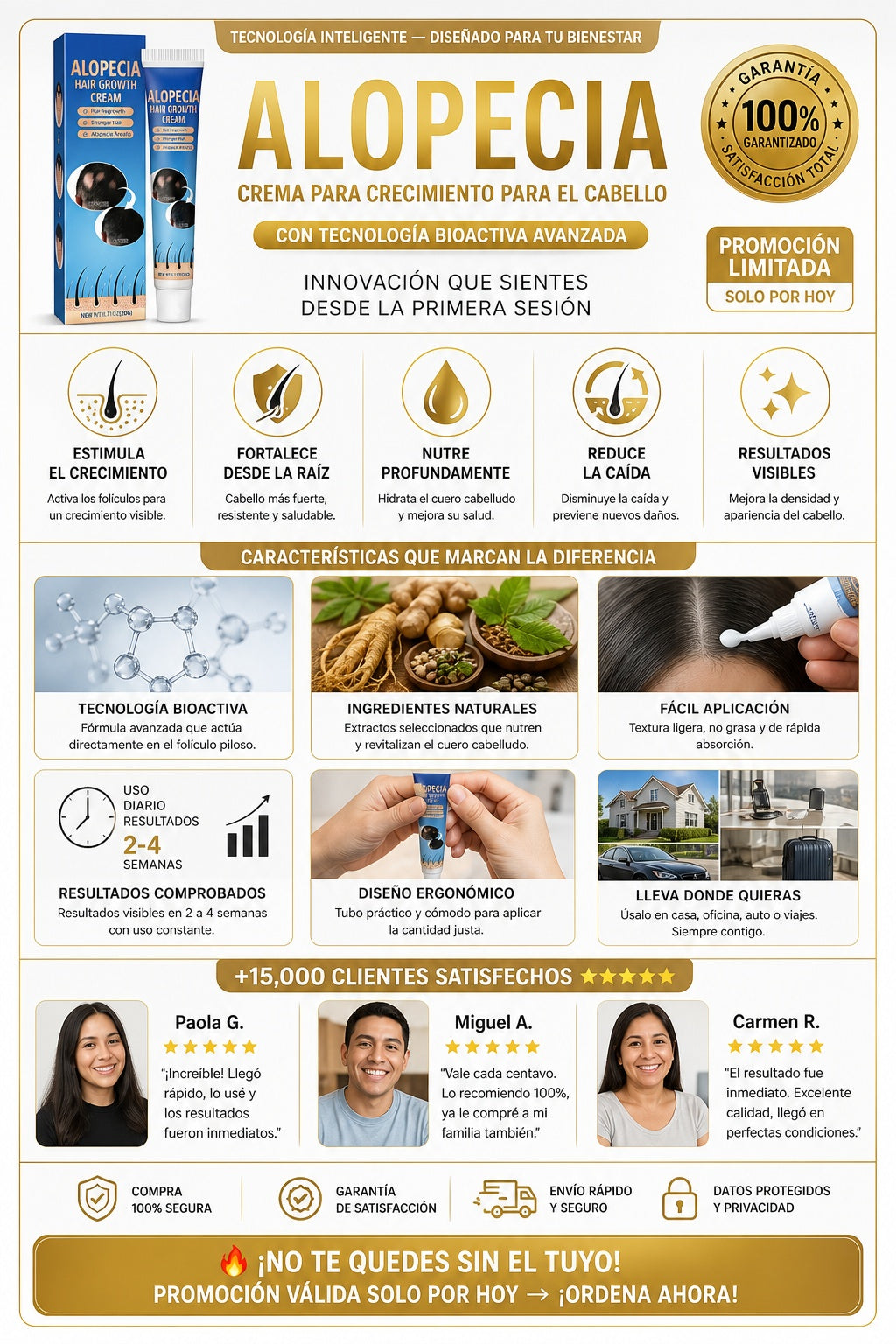 Alopecia Crema Para Crecimiento PARA EL CABELLO - imagen 5