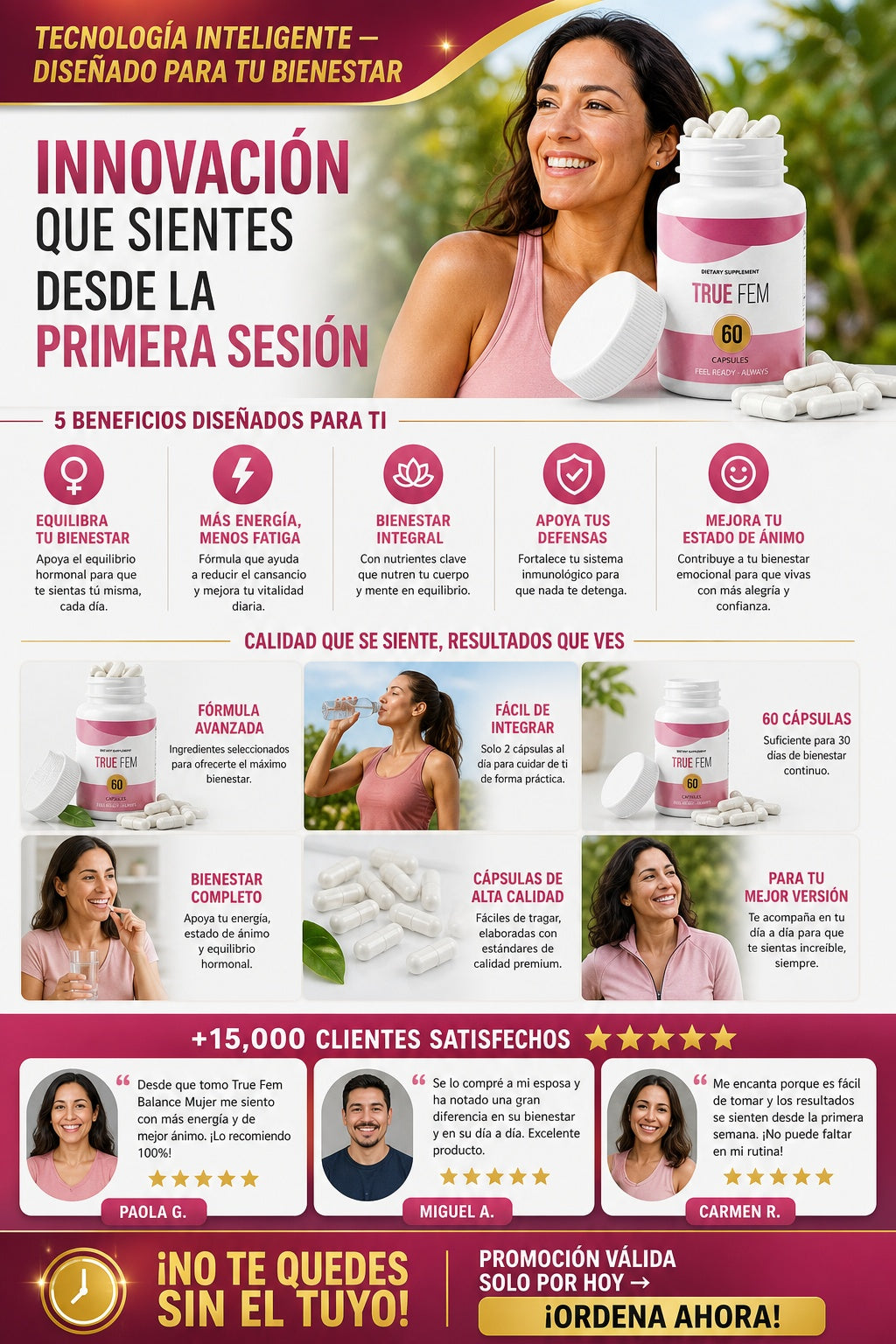 Suplemento True Fem Balance Mujer 60 Cap - imagen 5