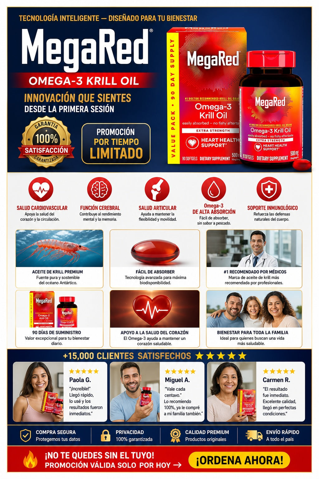 Suplemento Megared Omega 3 90 Capsu - imagen 5