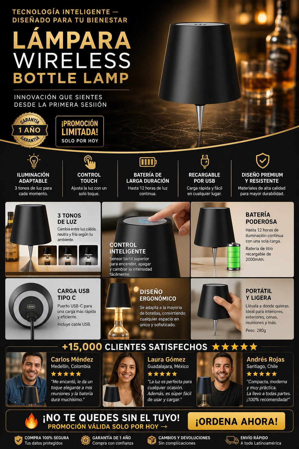 Lampara De Botella Inalambrica - imagen 5