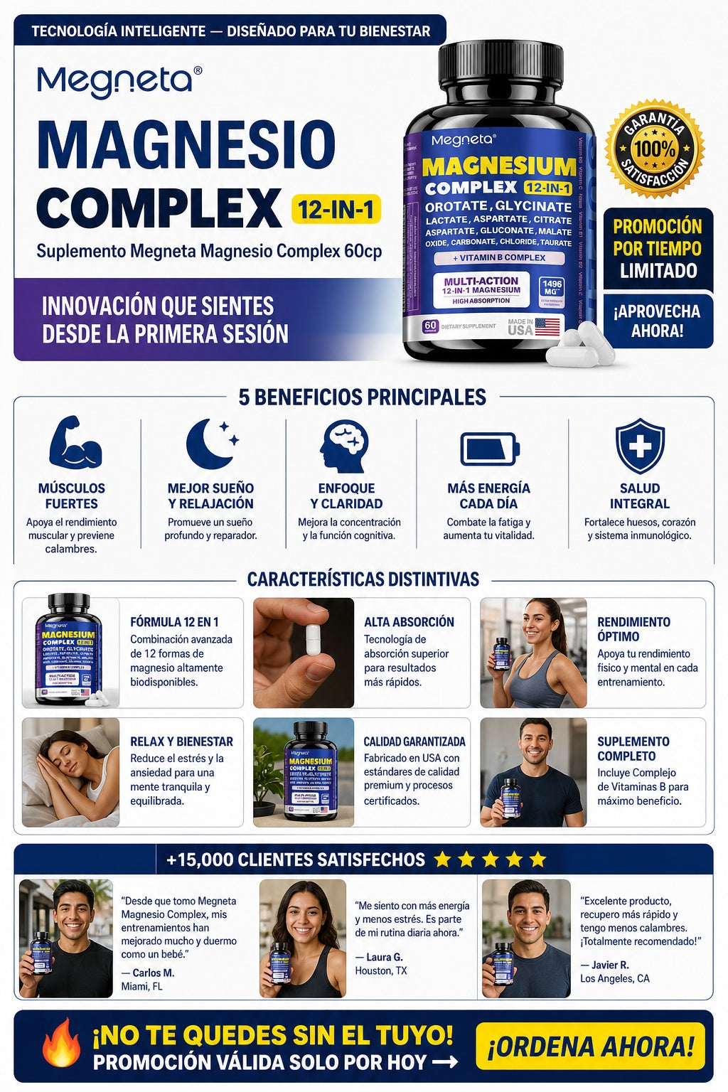 Suplemento Megneta Magnesio Complex 60cp - imagen 5