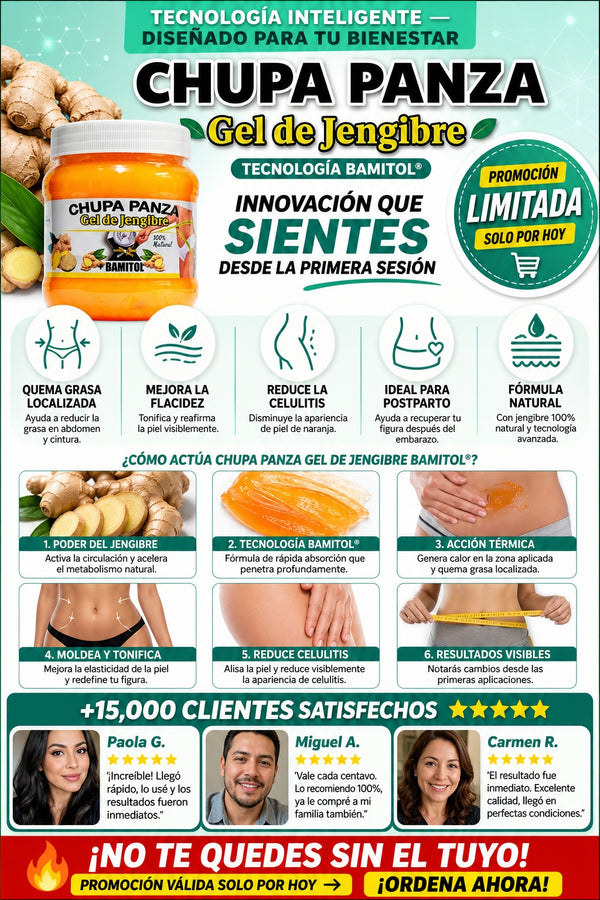 Chupa Panza Gel De Jengibre Bamintol - imagen 5