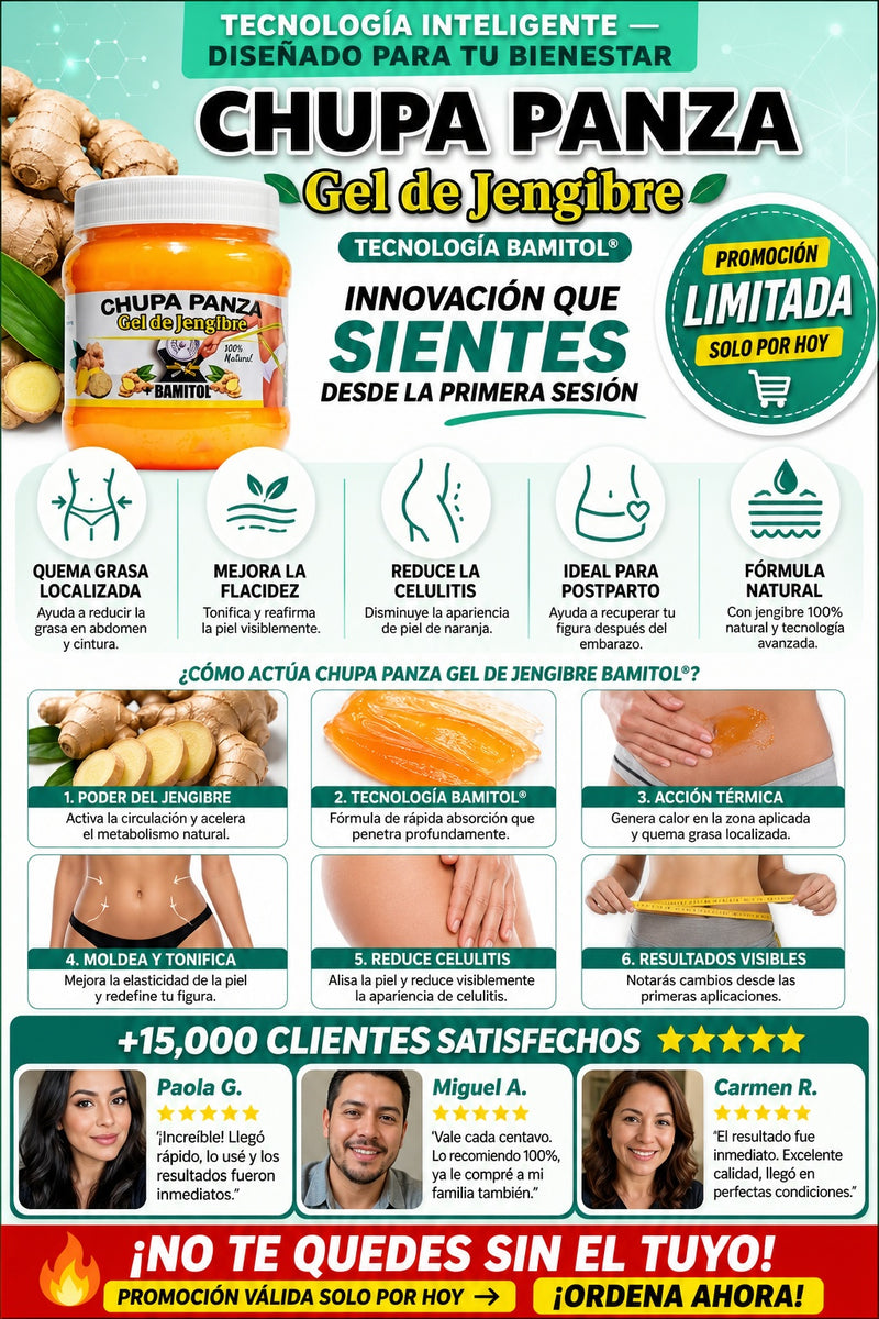 Chupa Panza Gel De Jengibre Bamintol - imagen 5