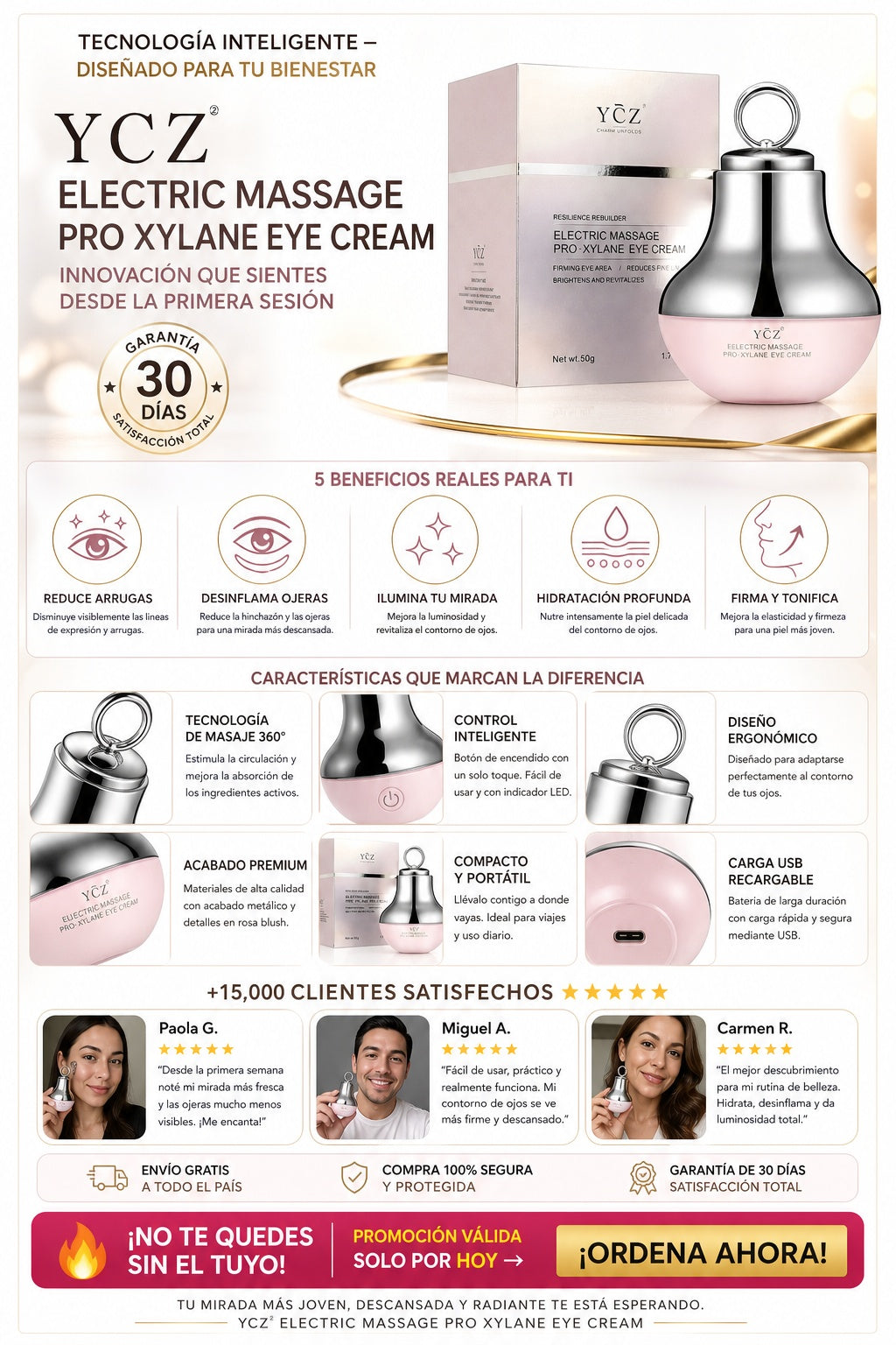 Crema De Ojos De Masaje Electrico Ycz - imagen 5