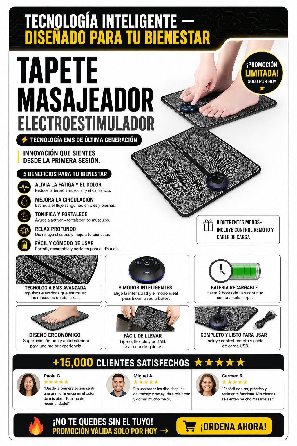 Tapete Masajeador Electroestimulador - imagen 5