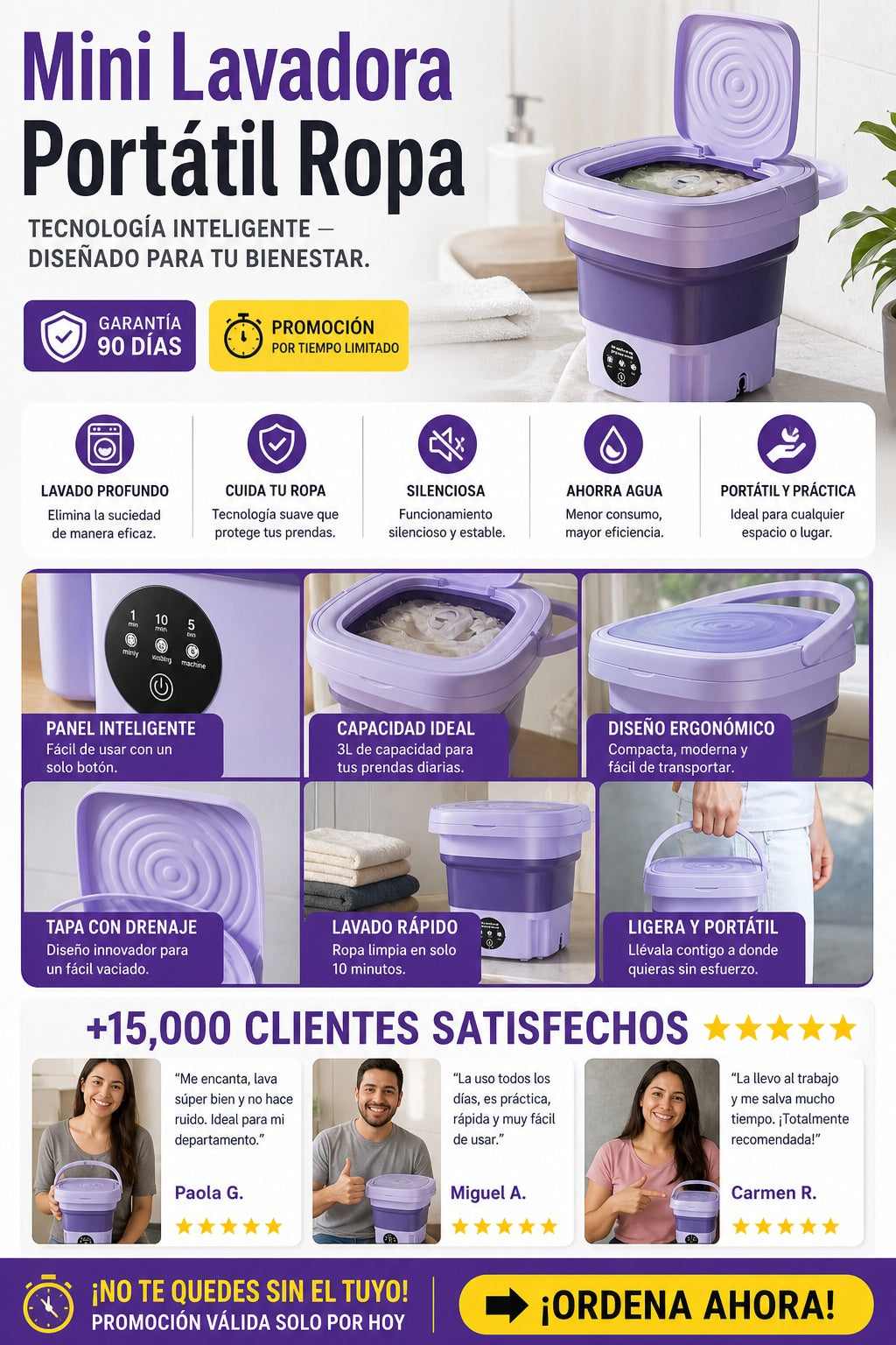 Mini Lavadora Portatil Ropa - imagen 5