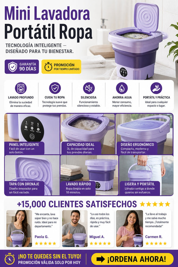 Mini Lavadora Portatil Ropa - imagen 5
