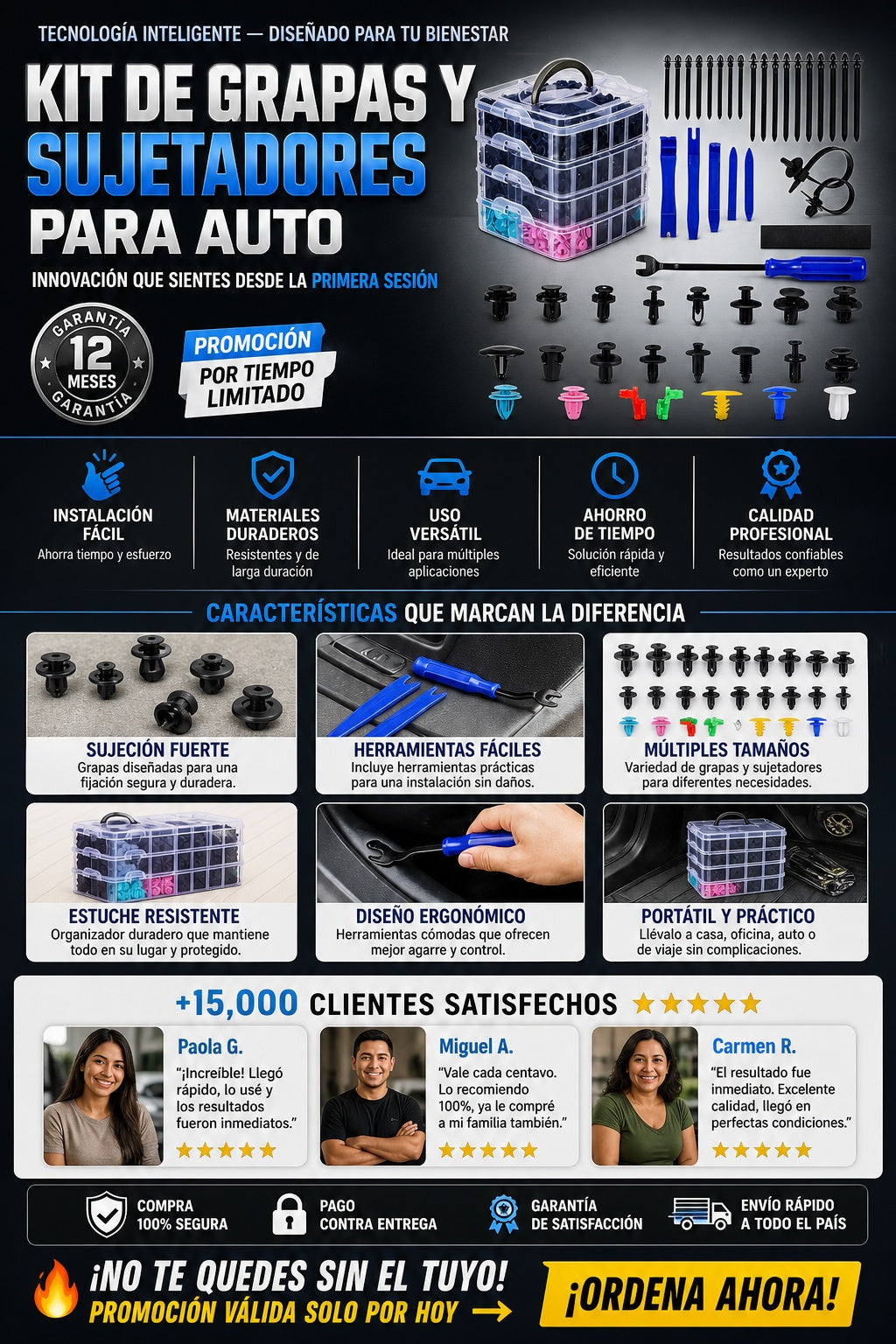 Kit De Grapas Y Sujetadores Para Auto - imagen 5