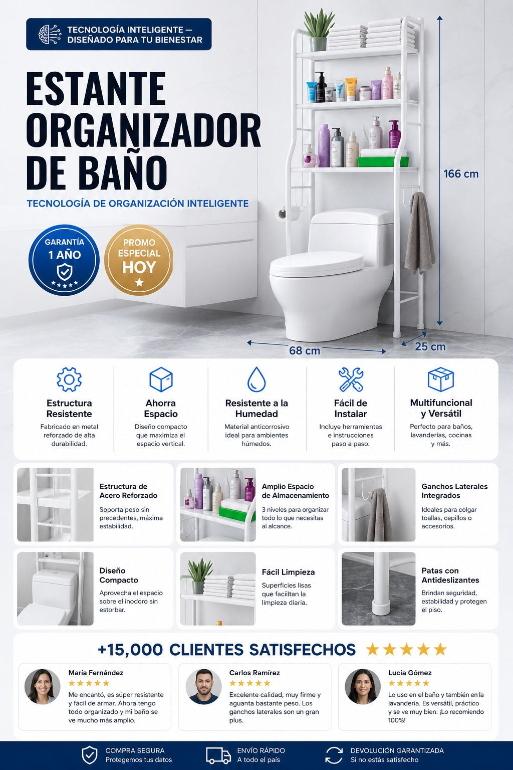 Estante Organizador De Bano - imagen 5