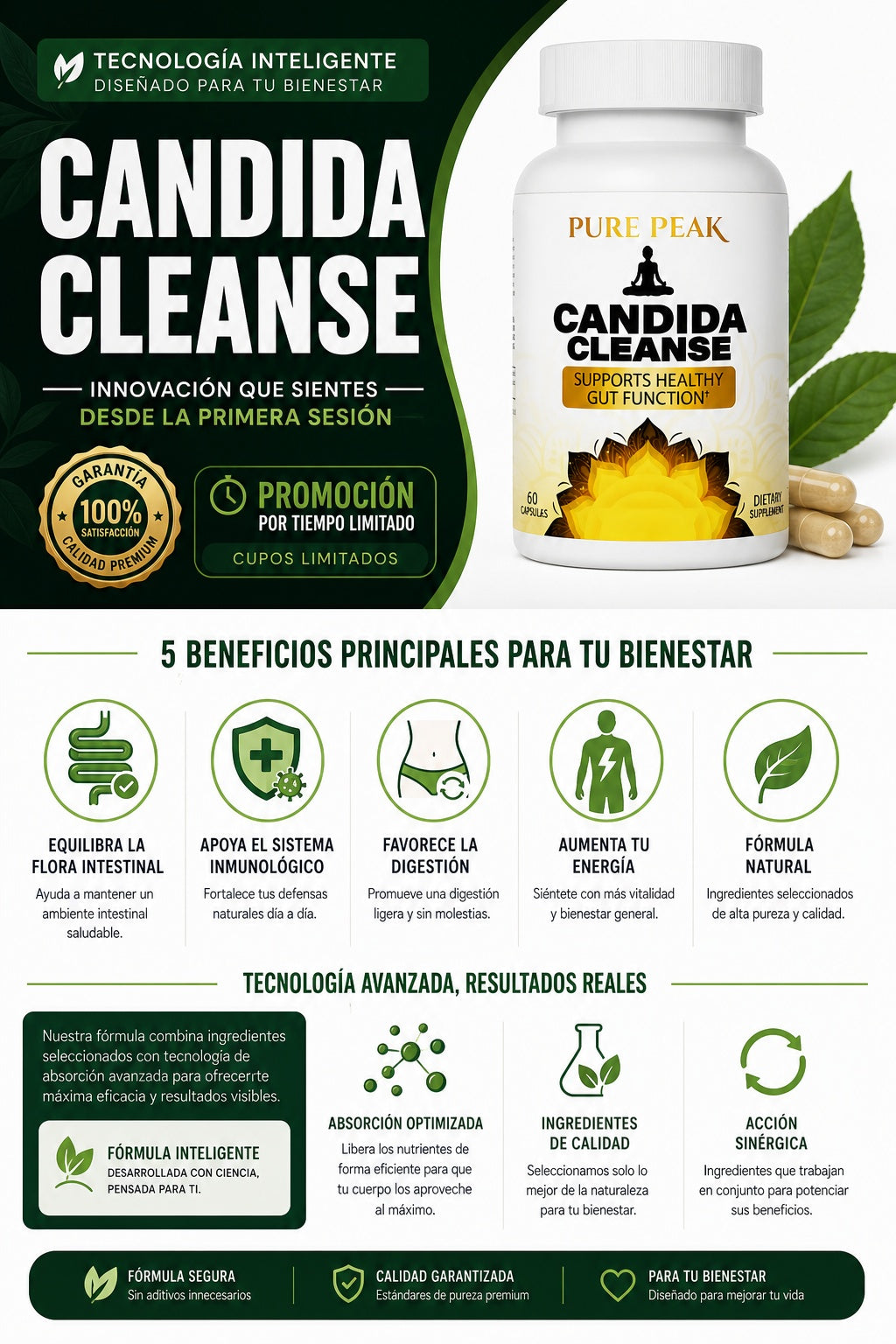 Suplemento Candida Cleanse 60 Capsulas - imagen 5