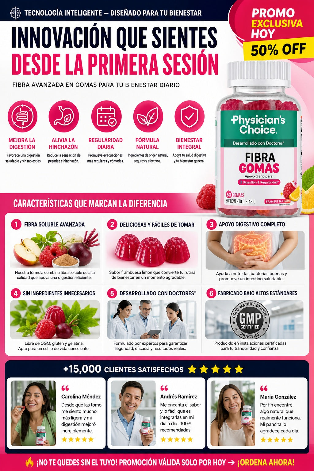 Physicians Choice Fibra 60 Gomas - imagen 5
