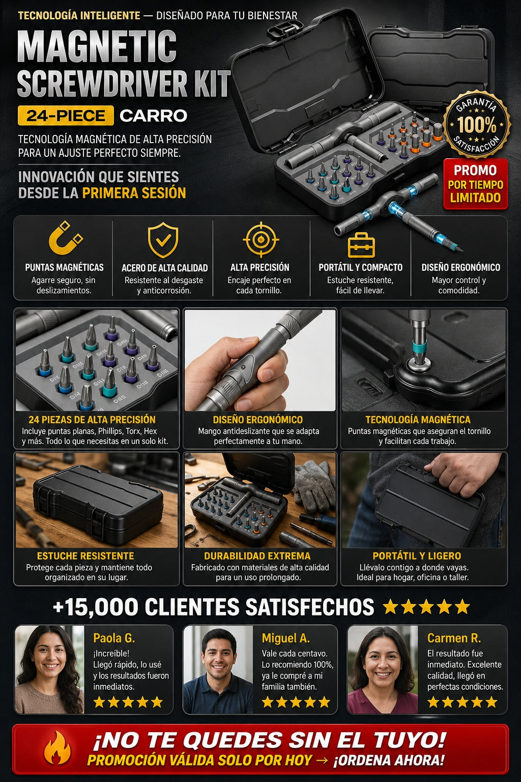 Kit Destornillador Magnetico 24 Pcs CARRO - imagen 5