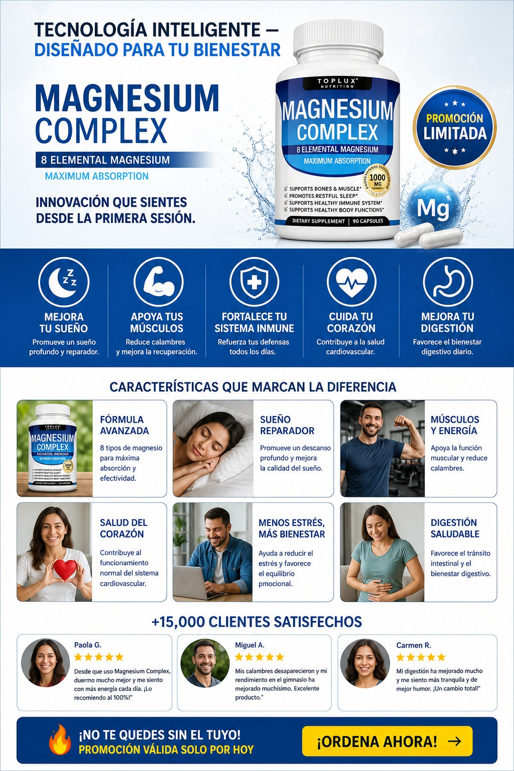Suplemento Magnesio Complex Toplux 90 Cp - imagen 5