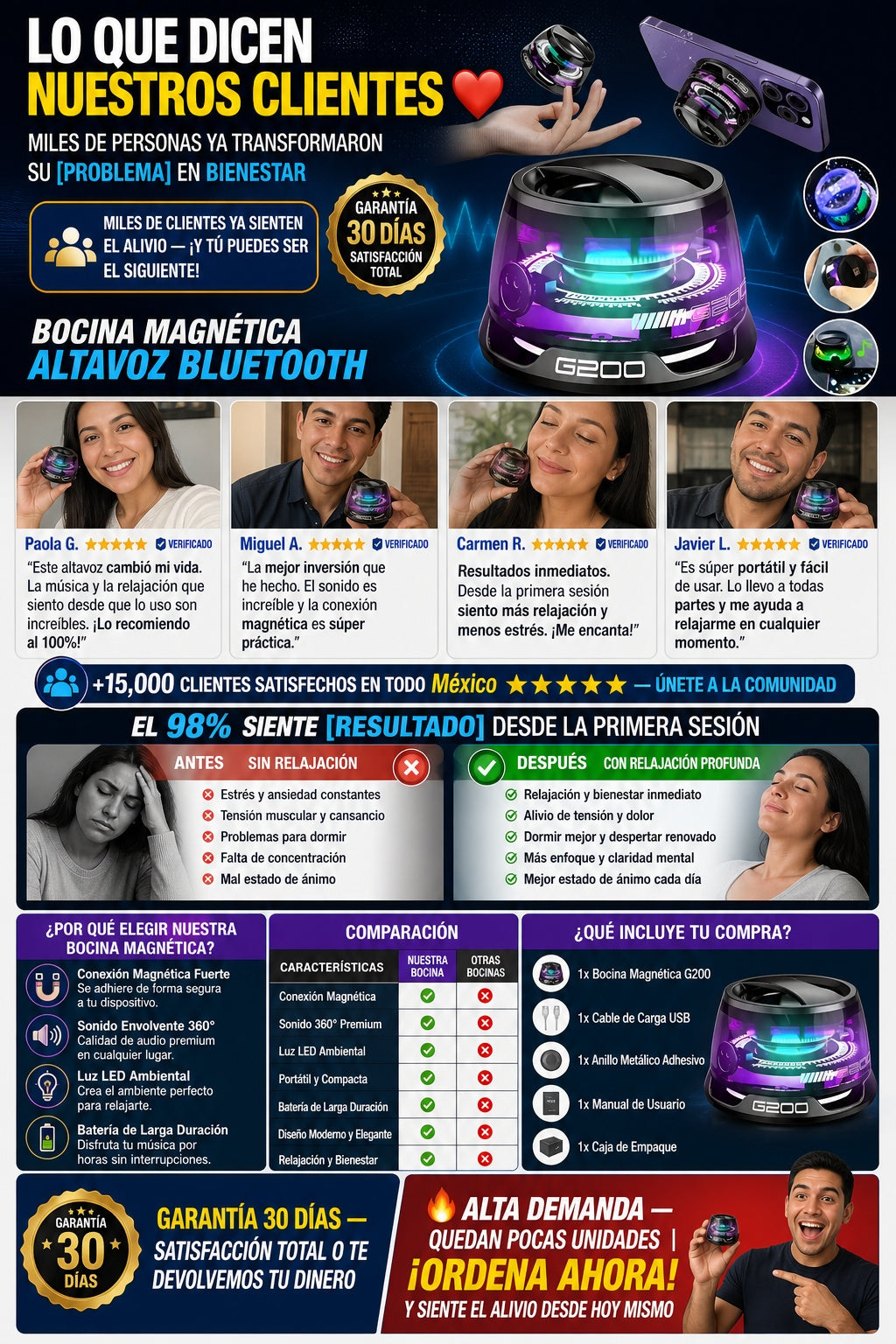 Bocina Magnetica Altavoz Bluetooth - imagen 6