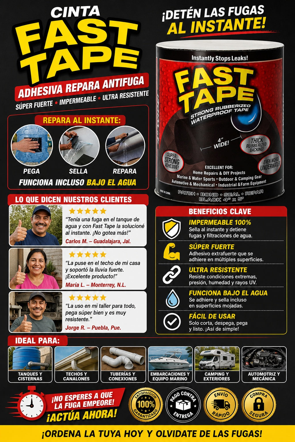 Cinta Flex Tape Adhesiva Repara Antifuga - imagen 6