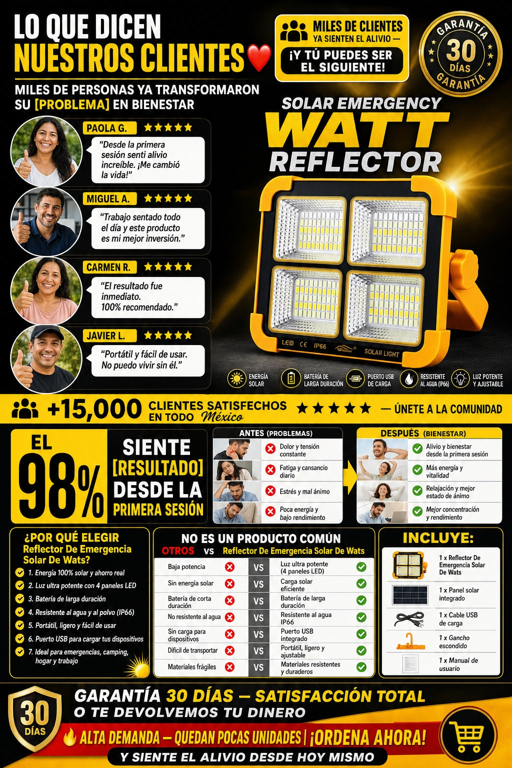 Reflector De Emergencia Solar De Wats - imagen 6