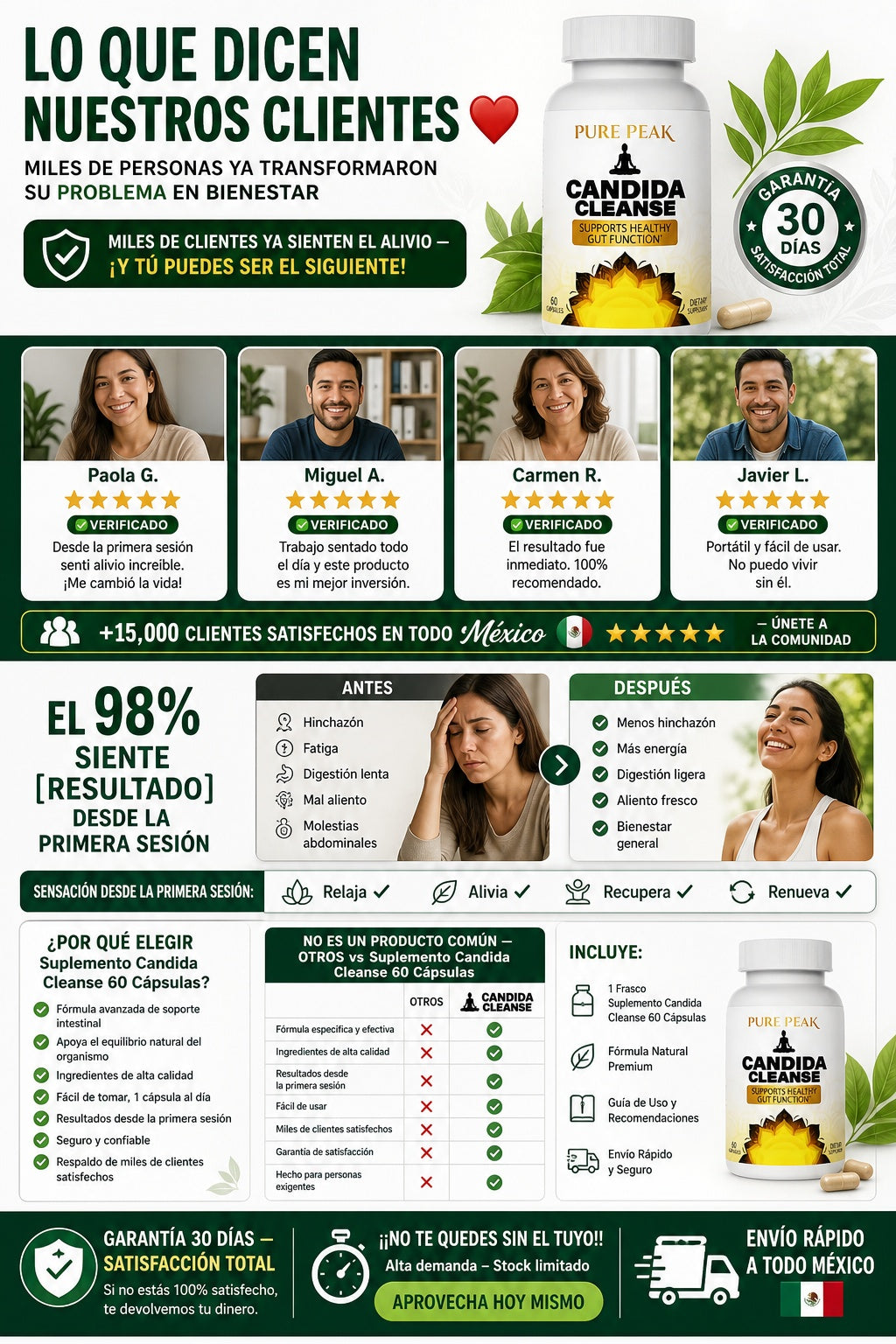 Suplemento Candida Cleanse 60 Capsulas - imagen 6