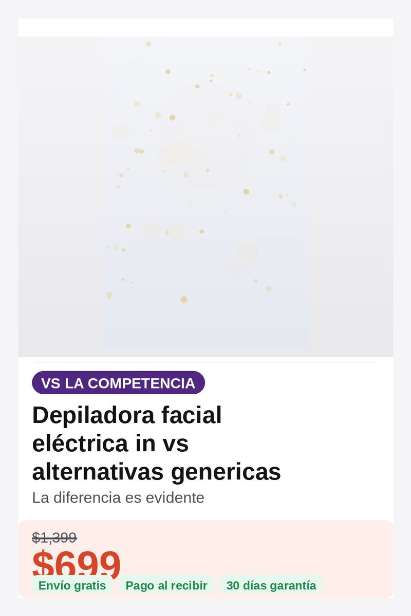 Depiladora facial eléctrica indolora con luz LED recargable USB para mujeres — comparativa