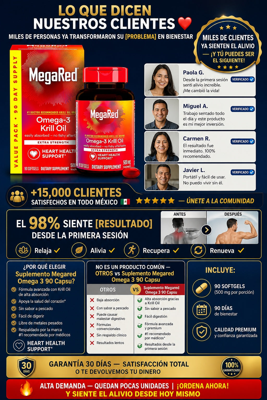 Suplemento Megared Omega 3 90 Capsu - imagen 6