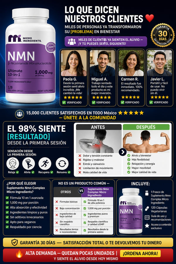 Suplemento Nmn Complex Micro Ingredients - imagen 6