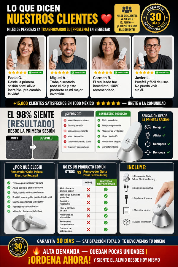 Removedor Quita Pelusa Electrico Recarg - imagen 6