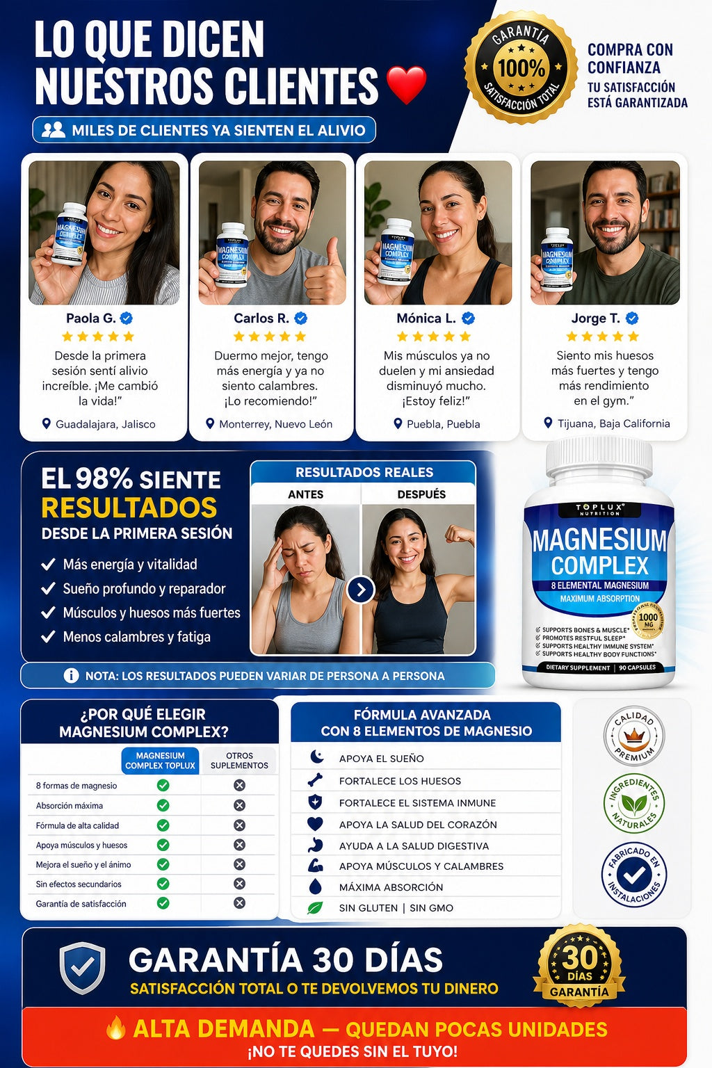 Suplemento Magnesio Complex Toplux 90 Cp - imagen 6