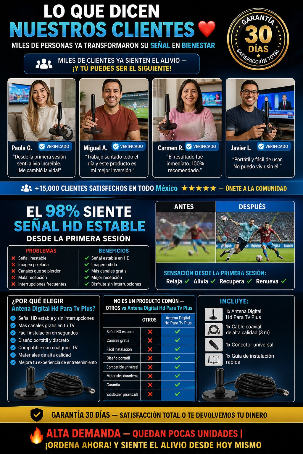 Antena Digital Hd Para Tv Plus - imagen 6