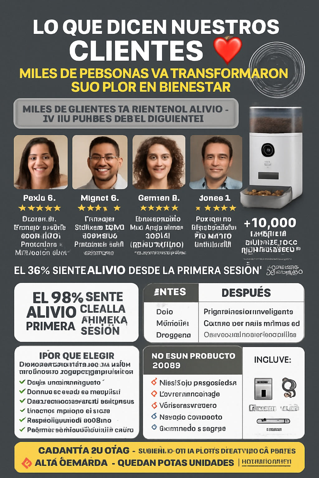 Dispensador automático de comida para mascotas programable con cámara WiFi - imagen 6