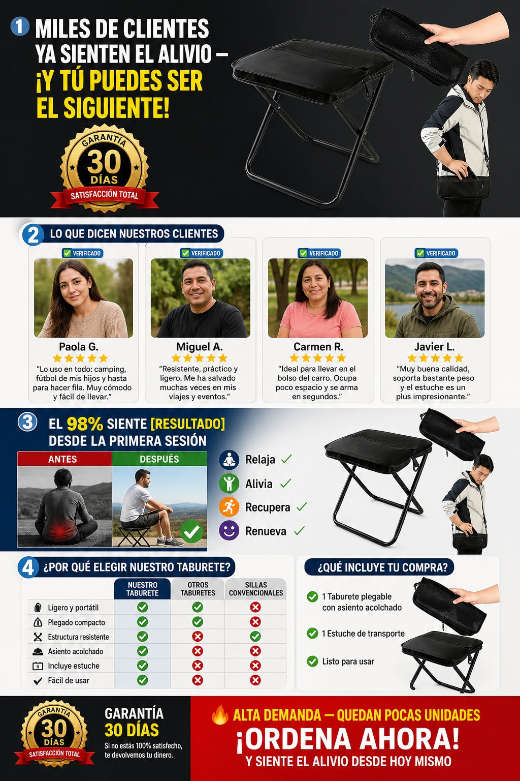 8Banco Plegable Portatil Bolso - imagen 6