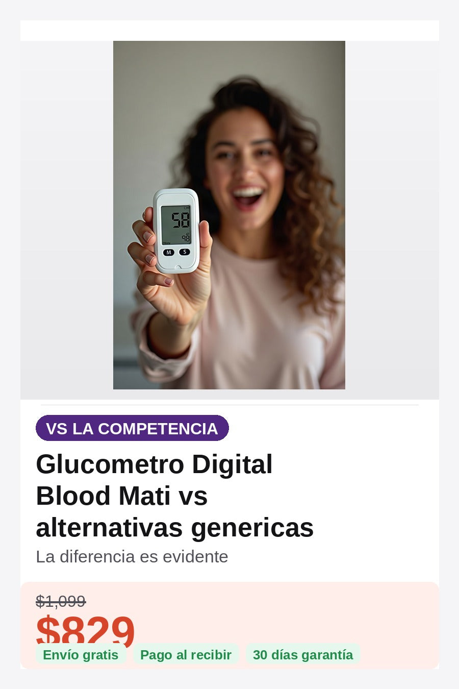 Glucometro Digital Blood Mati — comparativa