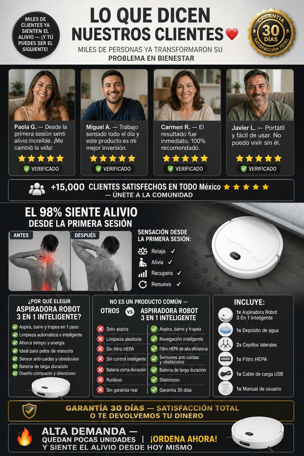 Aspiradora Robot 3 En 1 Inteligente - imagen 6